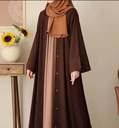 Georgette full abaya with stoler