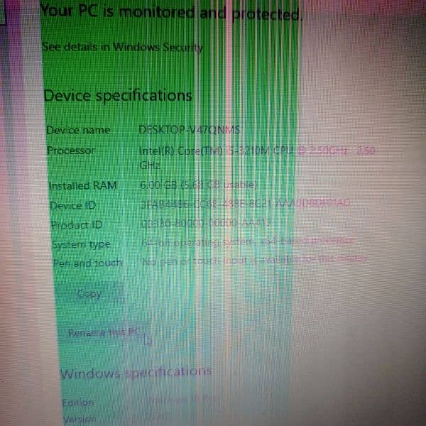 laptop screen ma pink. shade ha baki sab ok ha 3