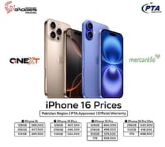 iphone 16 & 16 promax PTA Approved