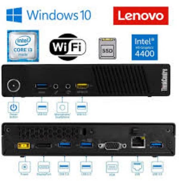 lenovo mini PC i5 2nd generation 4 gb ram 500 gb hard disk 1