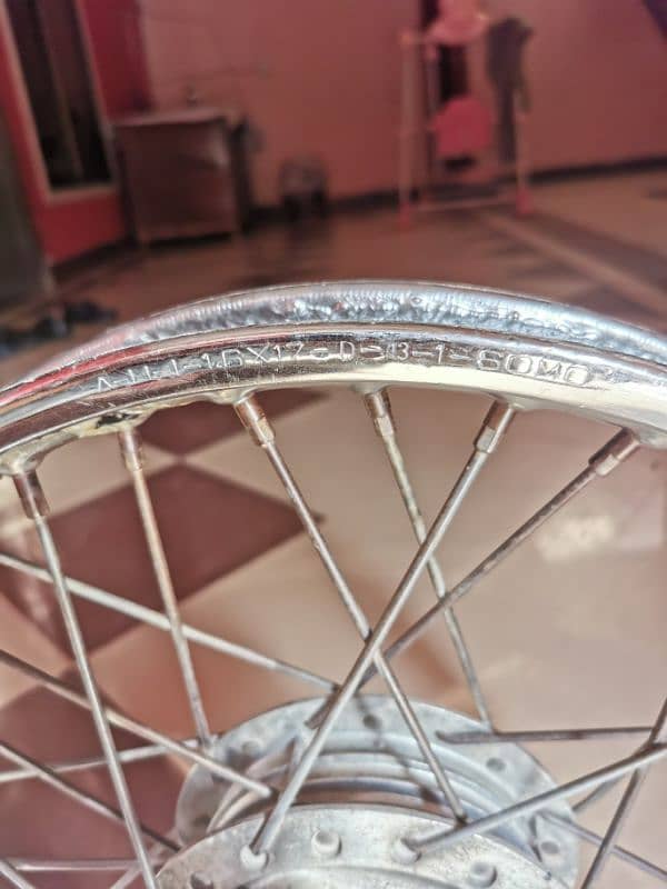 honda cg 125 rim with hub 100% genuine 8