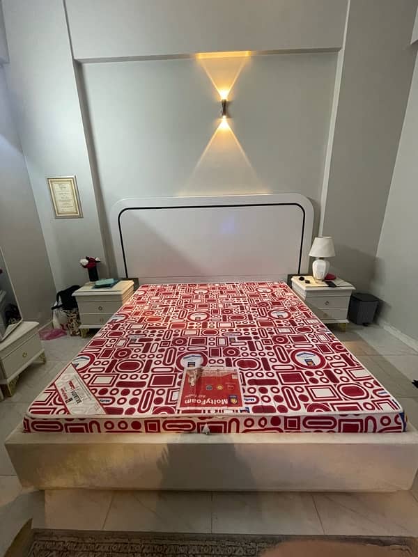 Master Bed with 2 side table, dressing table, TV Table, and wardrobe 2