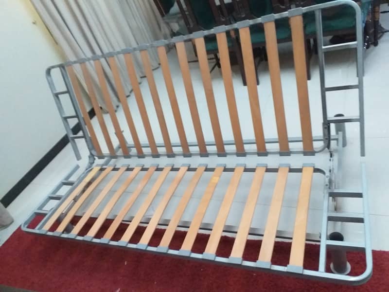 IKEA -  HEAVY METAL FRAME SOFA CUM BED WITH MATTRESS 0