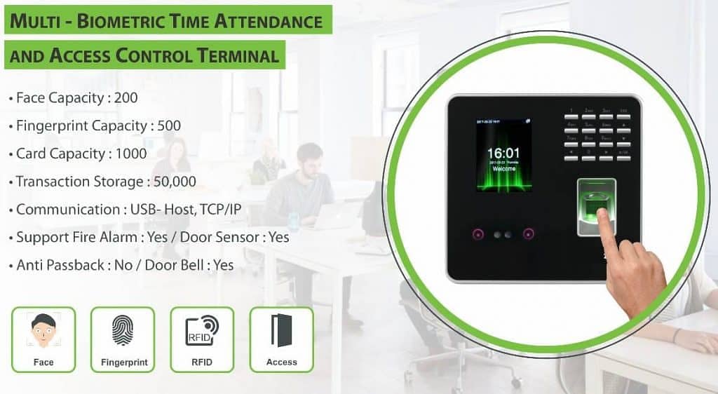 Biometric Fingerprint Face Time Attendance Machine ZK K50 K40 MB460 4