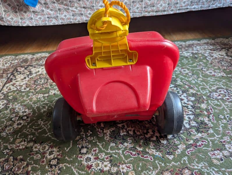 Mega blocks with red trolley little tikes 2