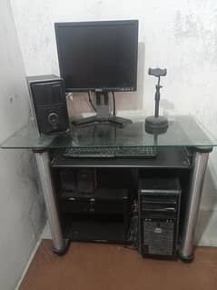 monitor CPU keyboard mouse speakers with trolly