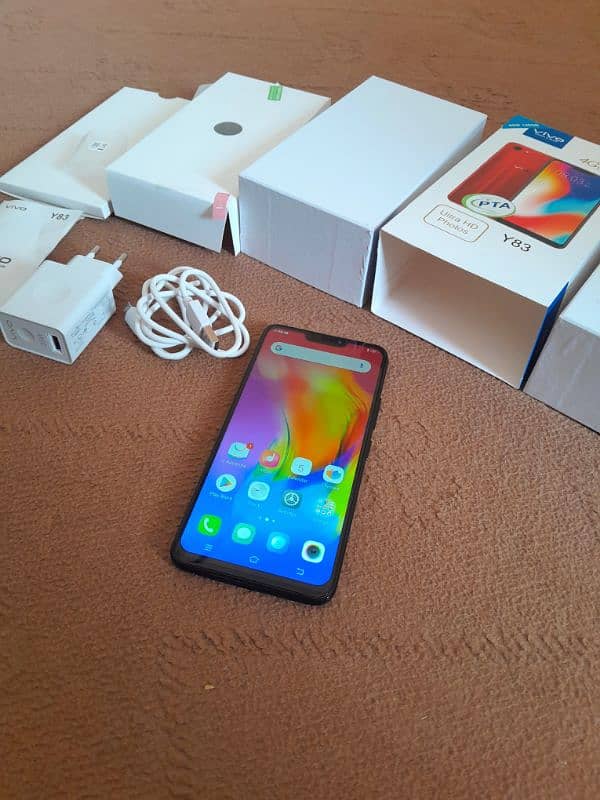 Smart phone vivo y83 (6/128)* complte Box* 1