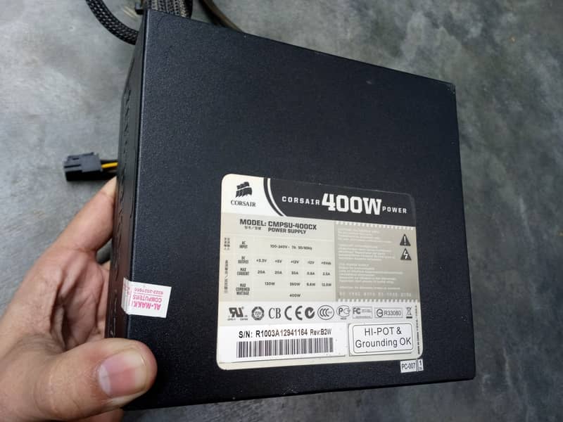 Corsair CX-400 Watts—80 PLUS® Certified Power Supply 0