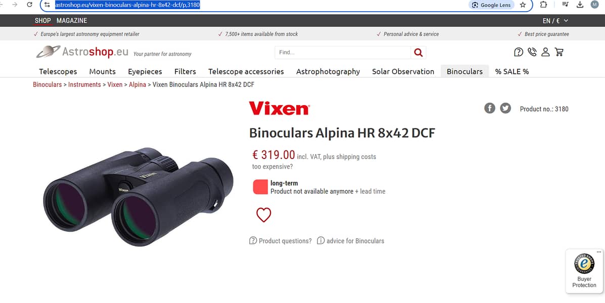 Vixen (Japanese Brand) ALPINA 8x42 Binocular| Binocular fo sale 6