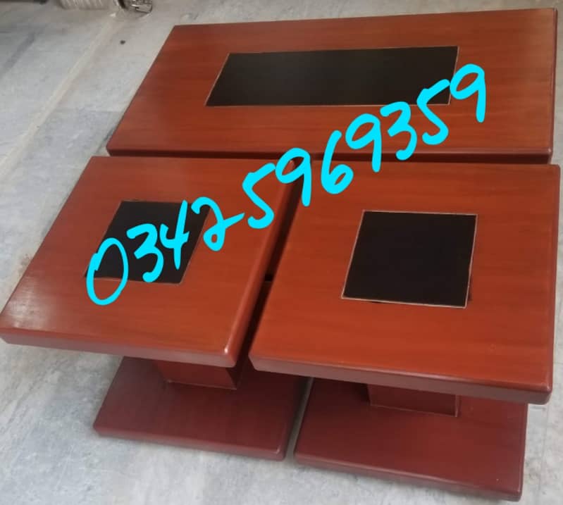 Coffee table wood center table set lounge office furniture side sofa 13