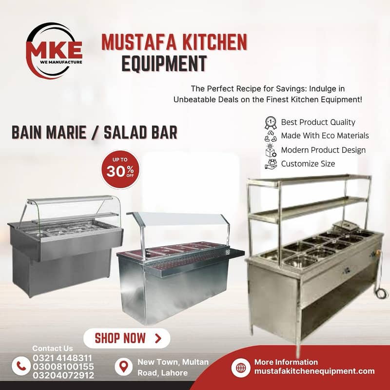 Shawarma Counter BBQ counter, , Hot Plates SS Best Qualit 12