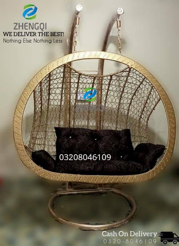 New Swing Chair Jhoola, Single & Double, Macrame Jhula, Hanging, COD 7