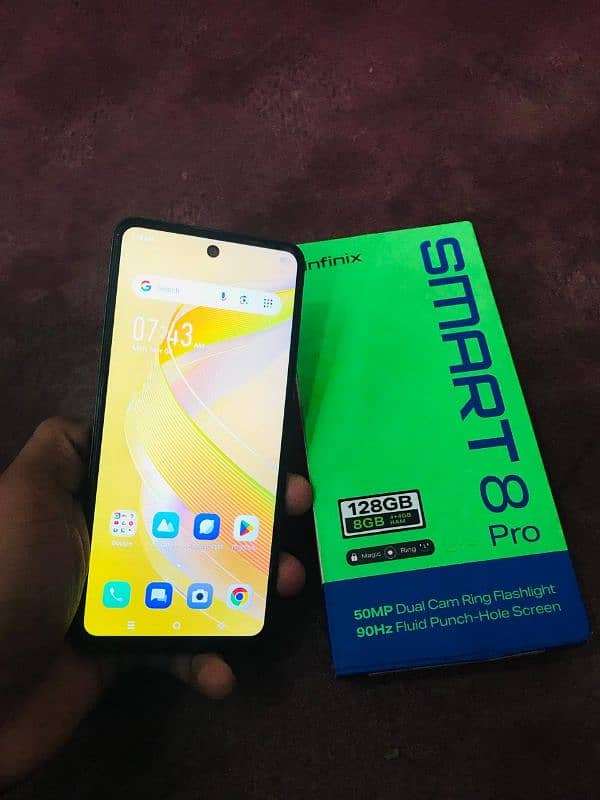 infinix smart 8pro 4gb ram 128gb mamre full box 10by10 All OK 1