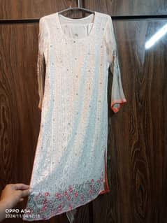 assalamu alaikum original pure white suit one time use medium size