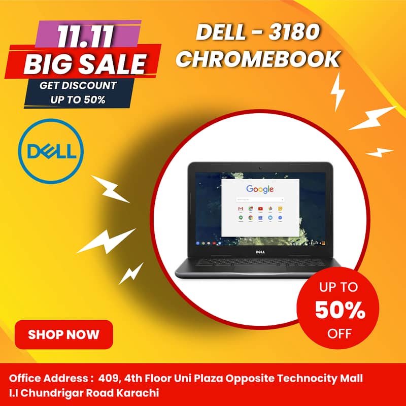 11.11 Sale | Dell ChromeBook 3180 - Unused Condition With Warranty 0