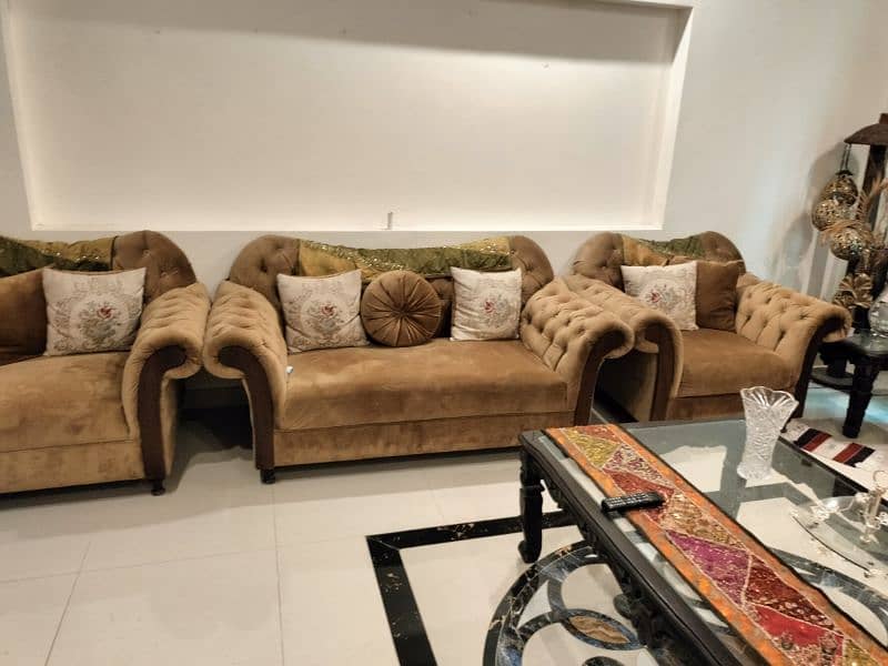 5 seater sofa velvet fabric 4