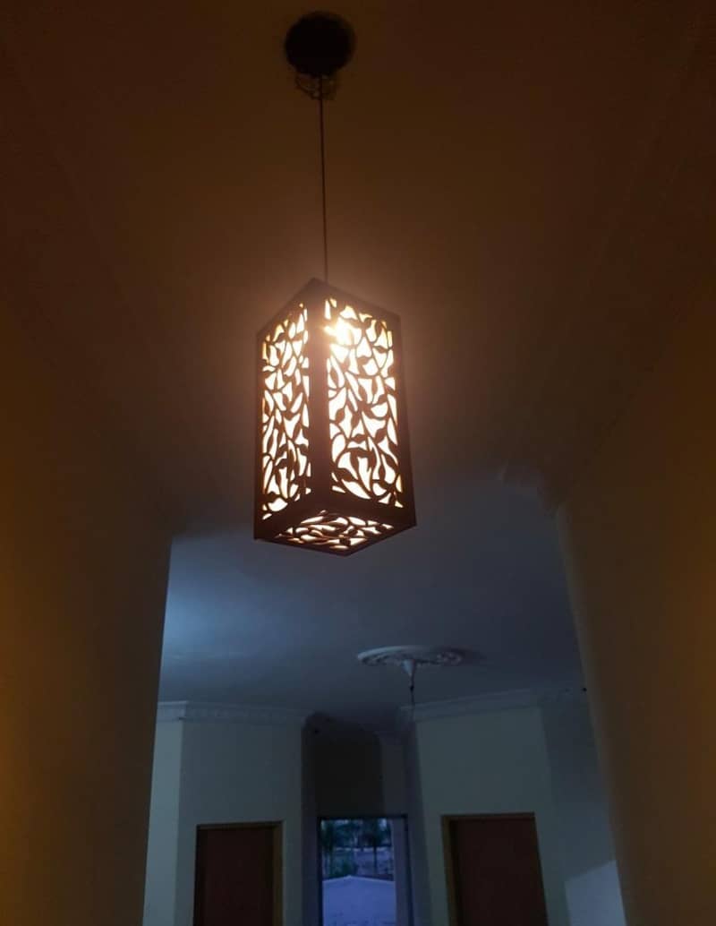 Wooden Pendant Ceiling Hanging Light Lamp 6