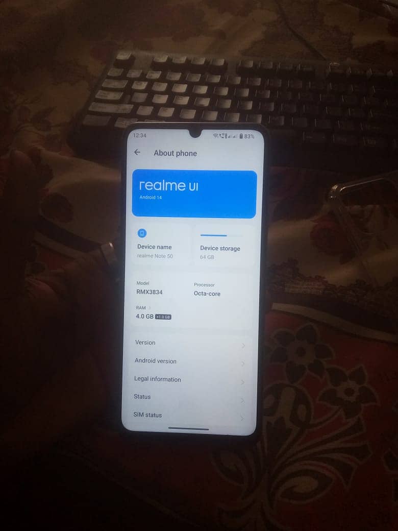 realme note 50 4 64 with box and charger all okay 0