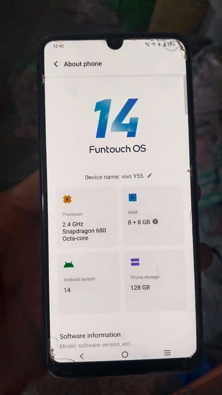 Vivo Y55 8/128 gb Used 5