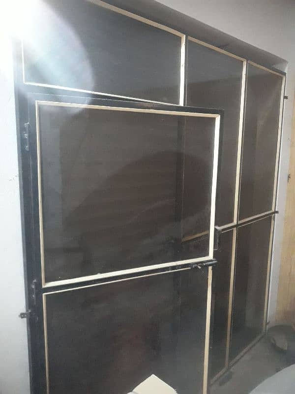 Black frame glass door exterior for sale urgently 0