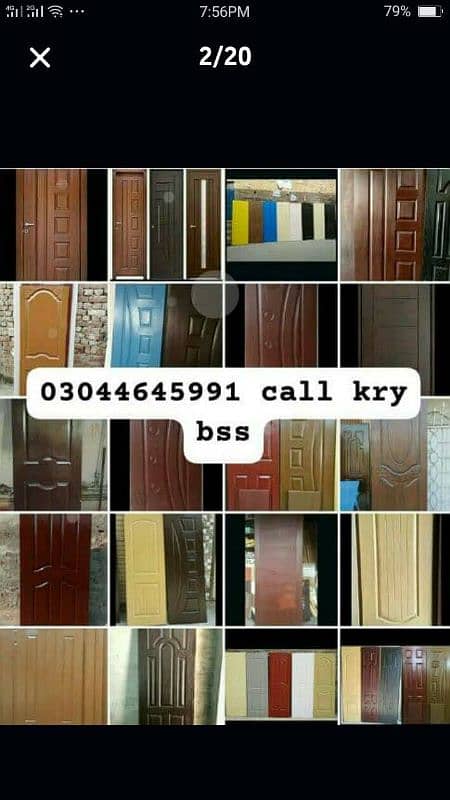 Fiber doors |Wood doors| PVc Doors|Panal Doors|Furniture| Water proof 2