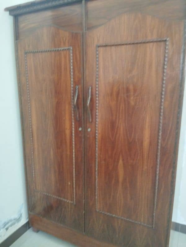 Wooden Double Panel Wardrobe 0