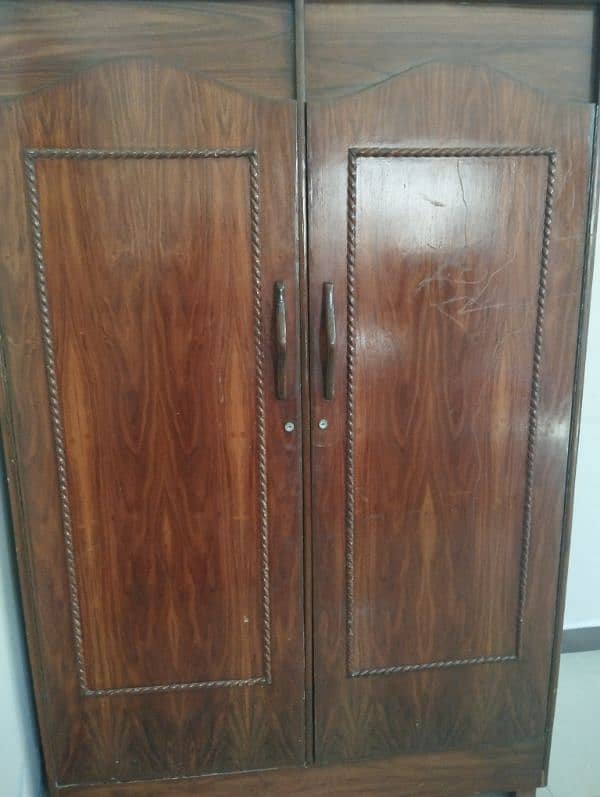 Wooden Double Panel Wardrobe 1