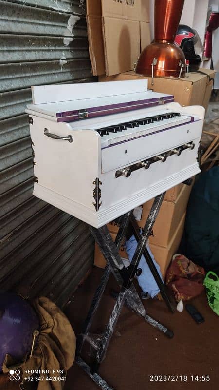 Brand new indian harmonium White colour 2