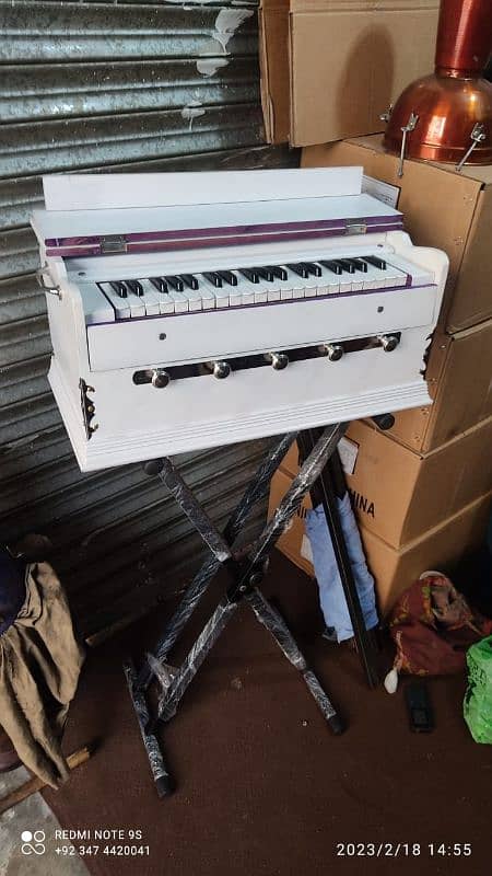 Brand new indian harmonium White colour 6