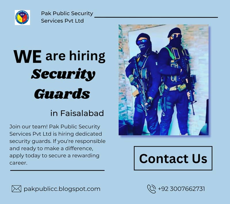 We are hiring Security Guards 0