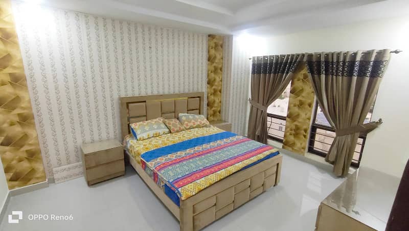 Par day short time one bed appatment for rent bahira town phase 6 any time available 4