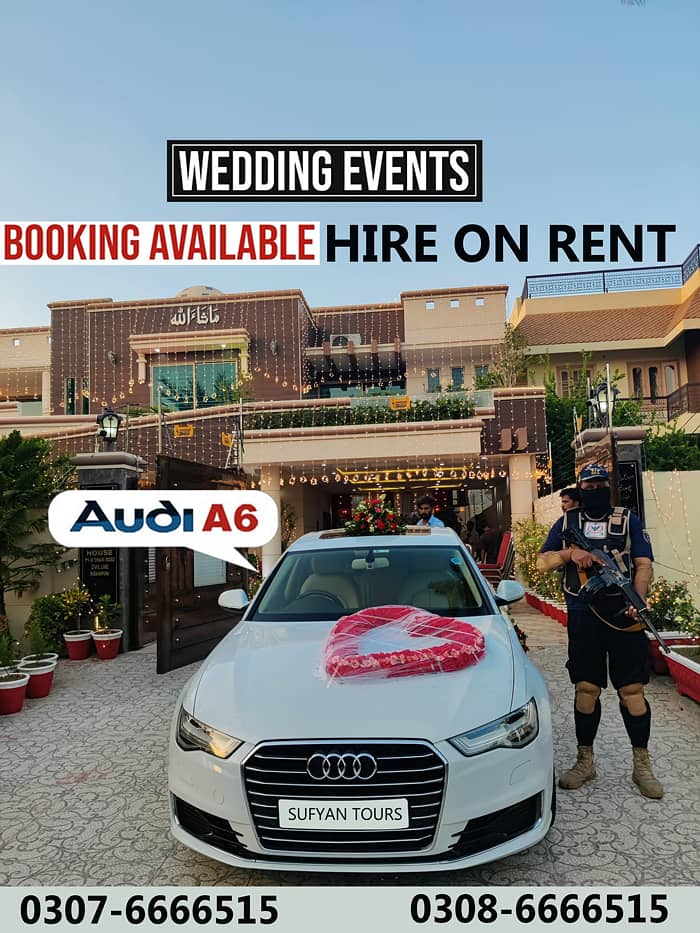 Wedding Cars On Rent AUDI A6, V8, LIMO, FORTUNER LIMOUSINE CAR RENTAL 6