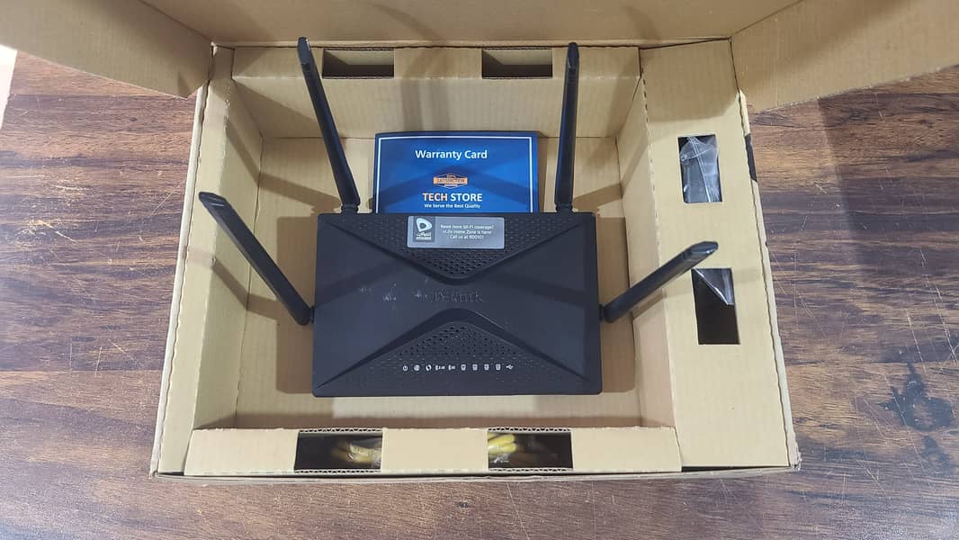 D-link 853 WiFi 5 Gigabit Router Ac1300 2000 sq. ft MU-MIMO (With Box) 5