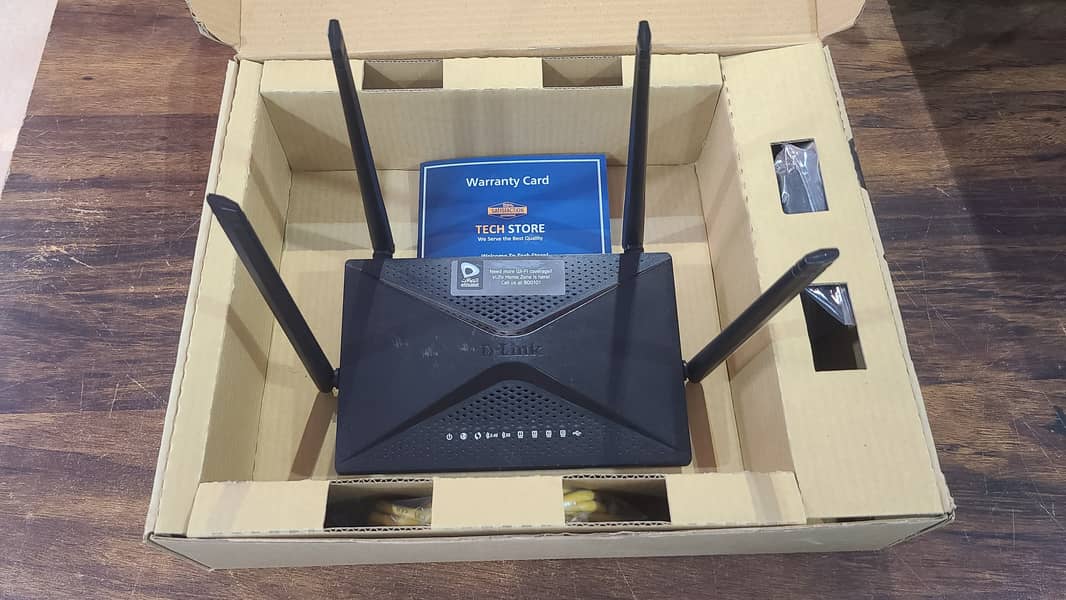 D-link 853 WiFi 5 Gigabit Router Ac1300 2000 sq. ft MU-MIMO (With Box) 6