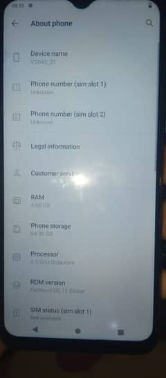 vivo y20 10/9 condition all ok only mobile