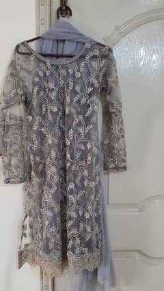 full embroidery net shirt dubbta