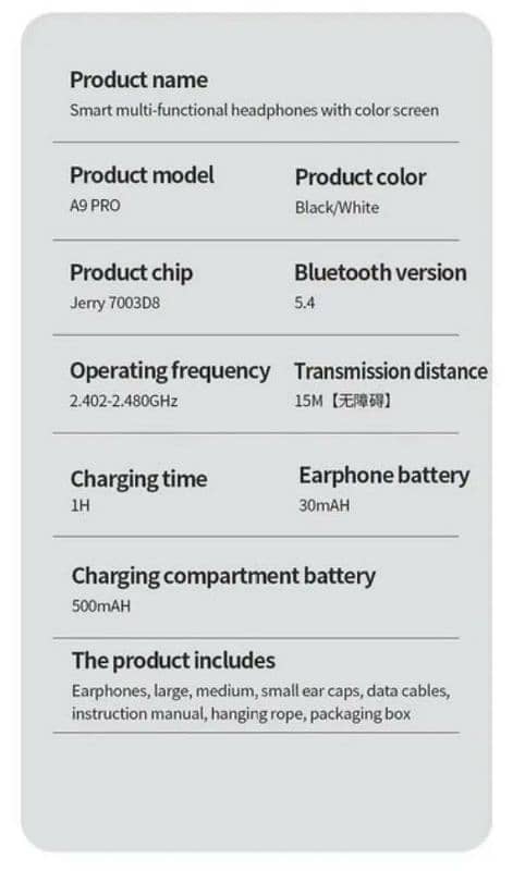 A9pro touch screen airpods 10