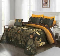 7pcs cotton printed comforter set