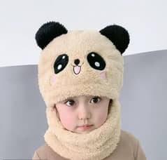 Kid's Woolen Beanie And Neck Warmer Set