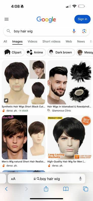 all wigs available 0