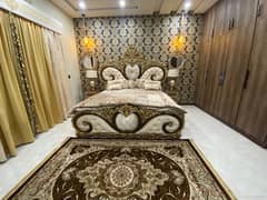 bed set/king size bed/side table/wooden bed/furniture