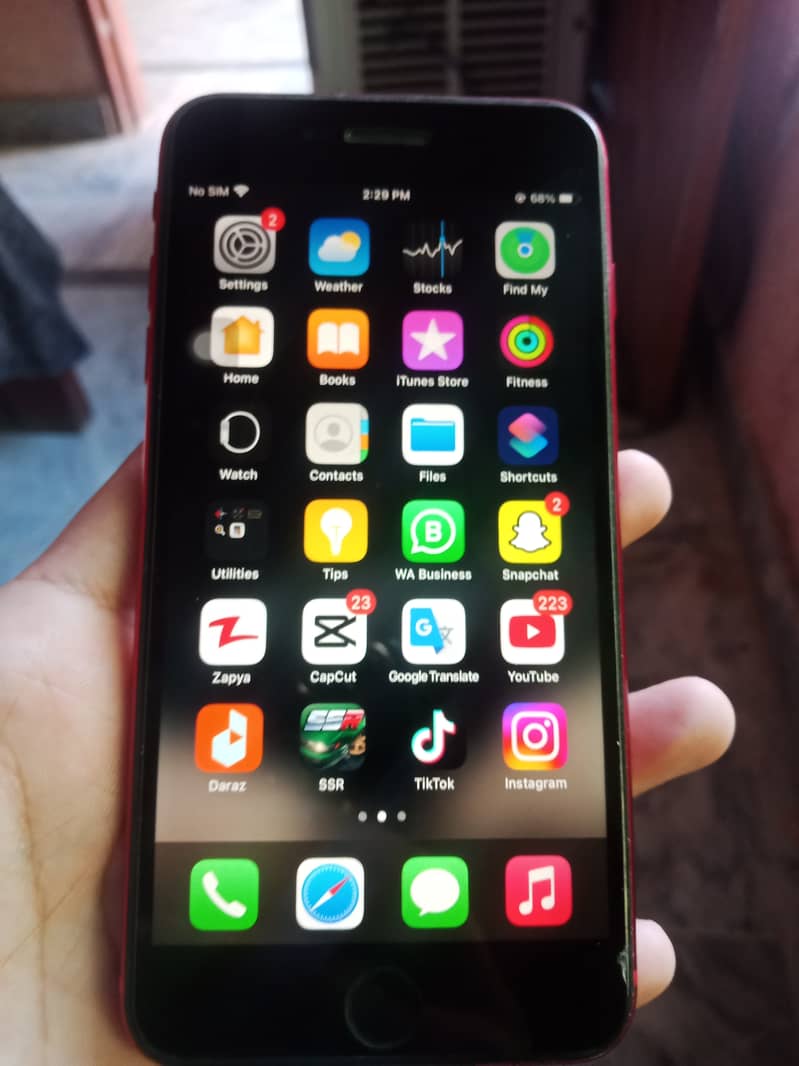 IPHONE 8plus ( RED COLOUR) 64GB ALL OK NON PTA 1