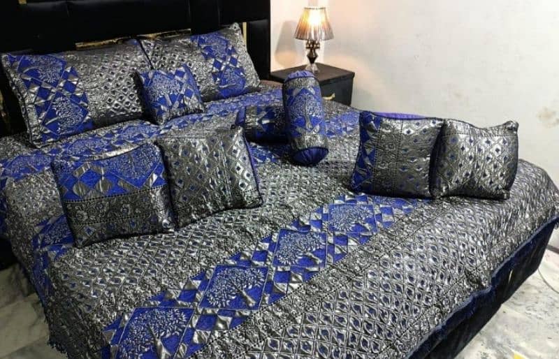 10 piece double bed bridal velvet rzai set 1
