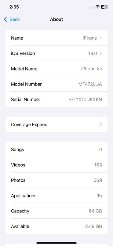 iPhone XR battery health 81 Face ID Ok 5