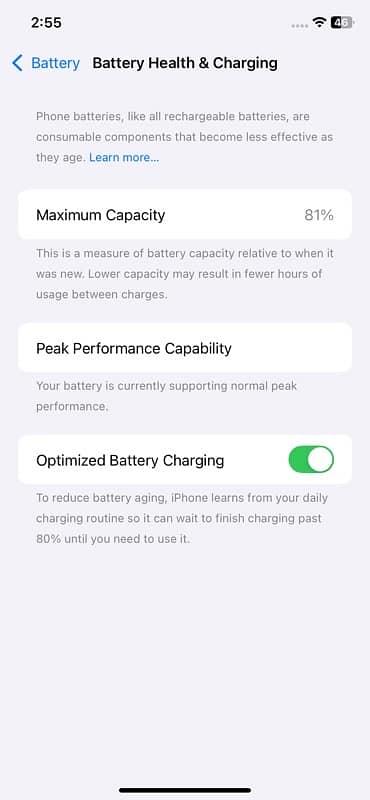 iPhone XR battery health 81 Face ID Ok 6