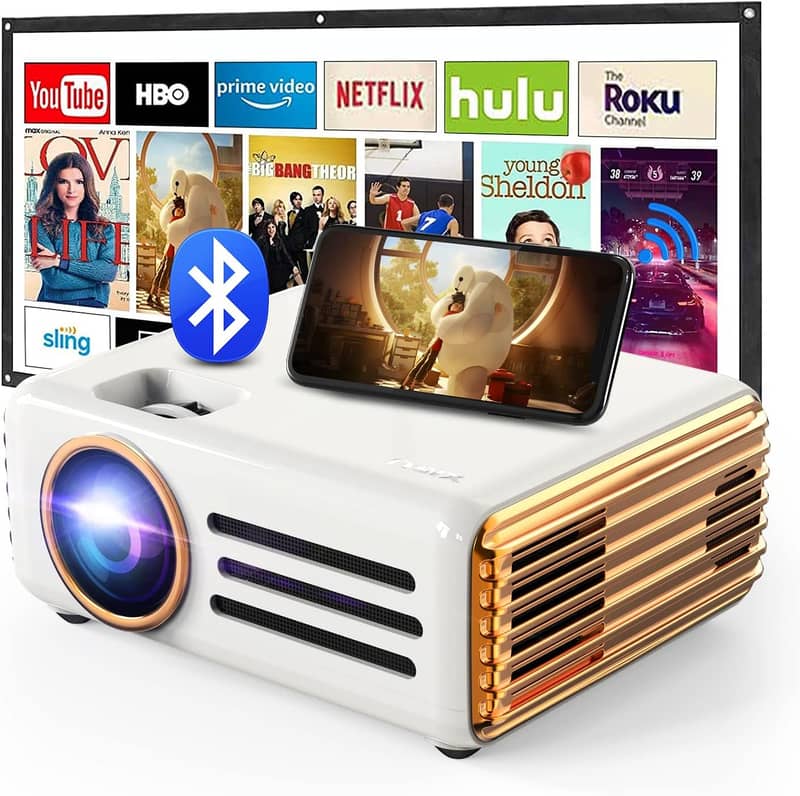 1080P HD Projectors, Imported Brands, Brand New, WIFI, Bluetooth 6