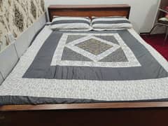 double bed with mattress