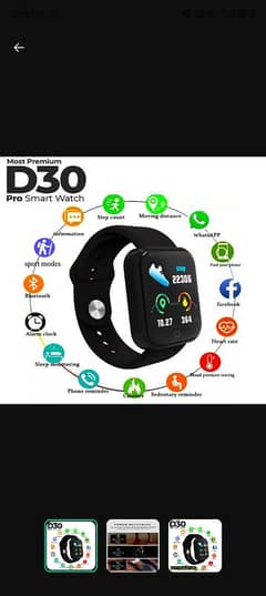 D30 Pro Smart Watch Black