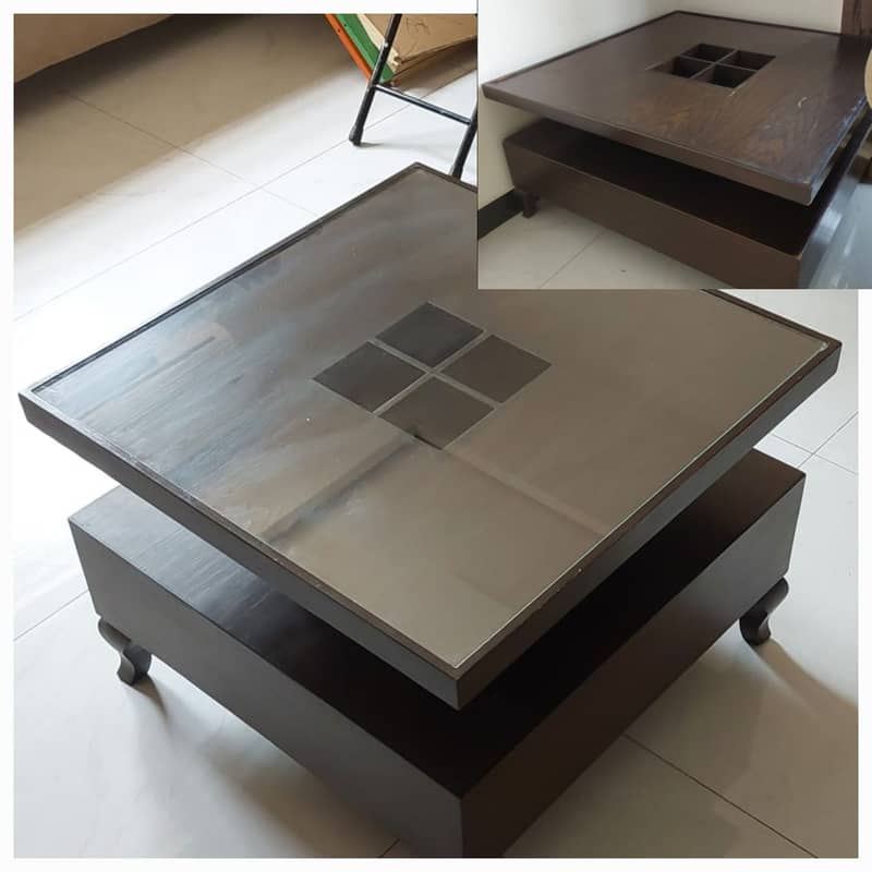 Center table with 2 side tables 0