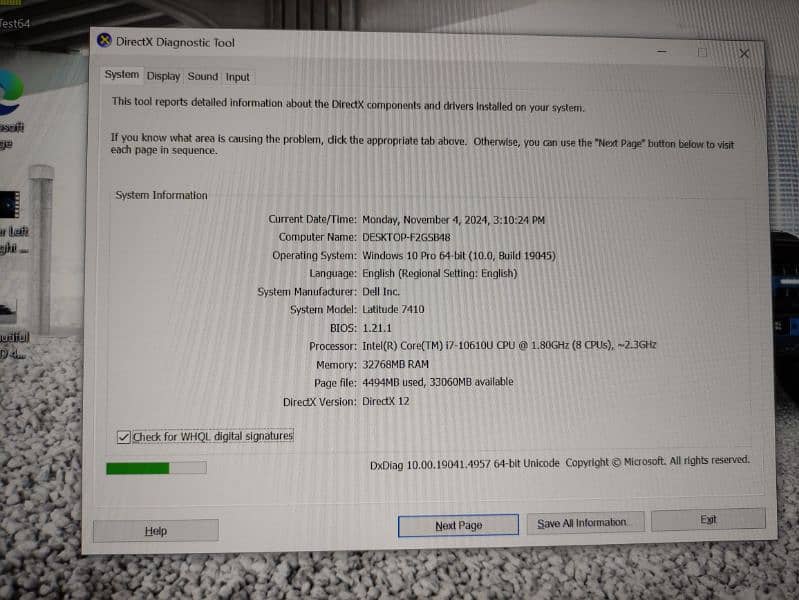 Dell Latitude 7410 (Ci7 10th gen) 32gb ram varient (A plus condition) 10